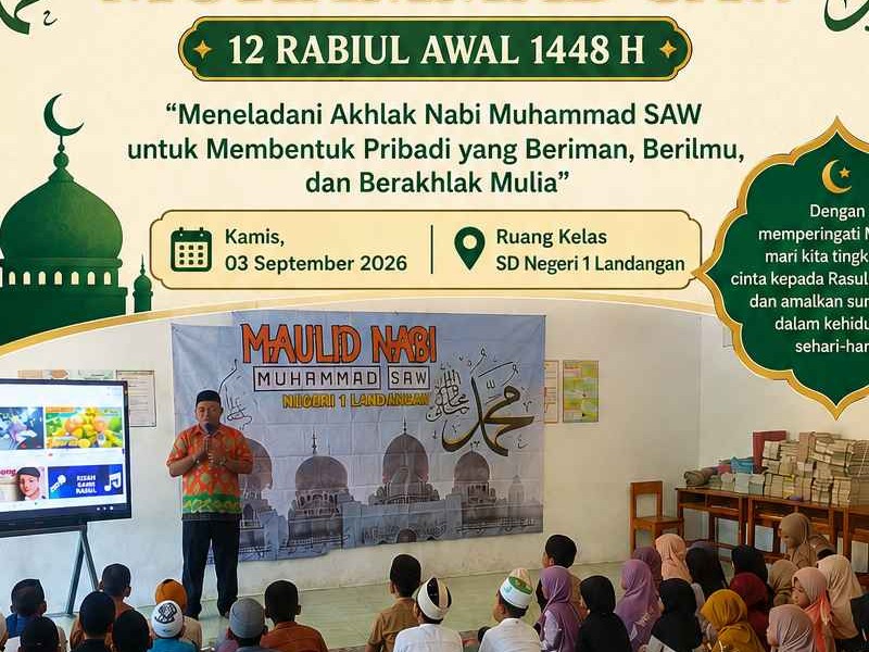SD NEGERI 1 LANDANGAN AMOLOT, PERINGATI MAULID NABI MUHAMMAD SAW.